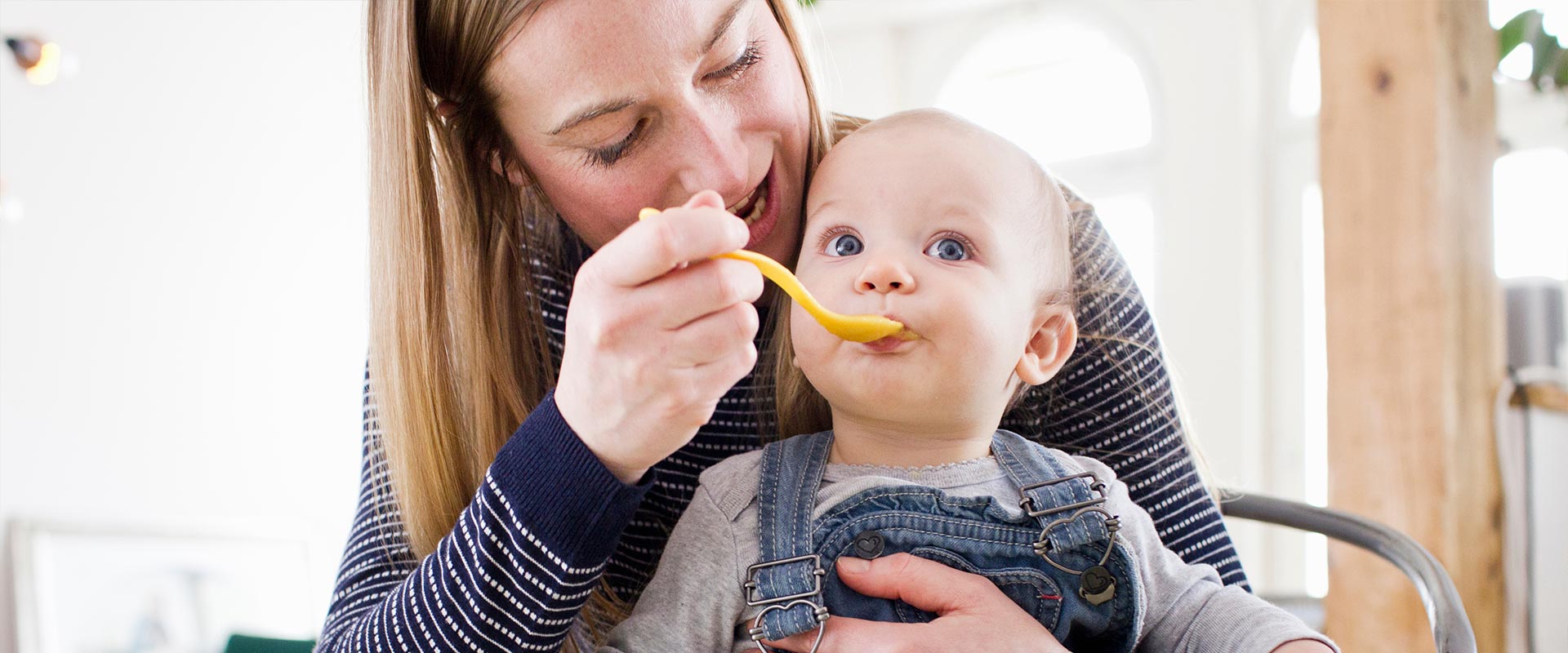 Mother feeding baby