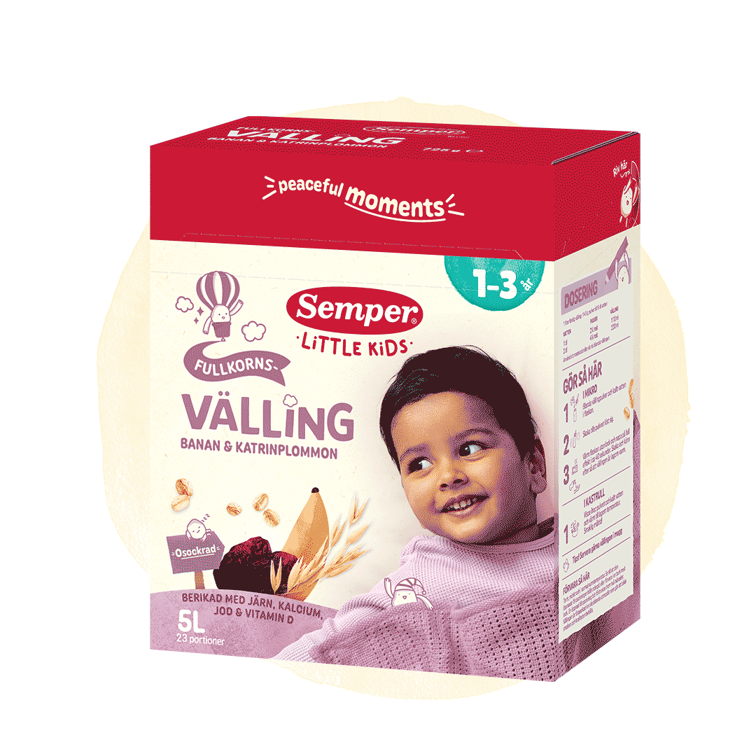 Wholewheat gruel with plum and banana