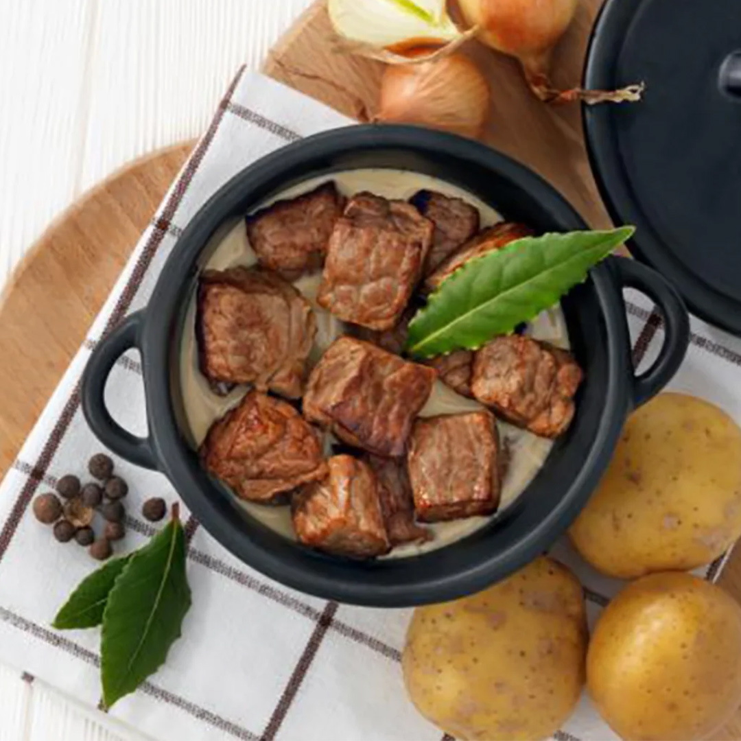 Potatoes with meat pot