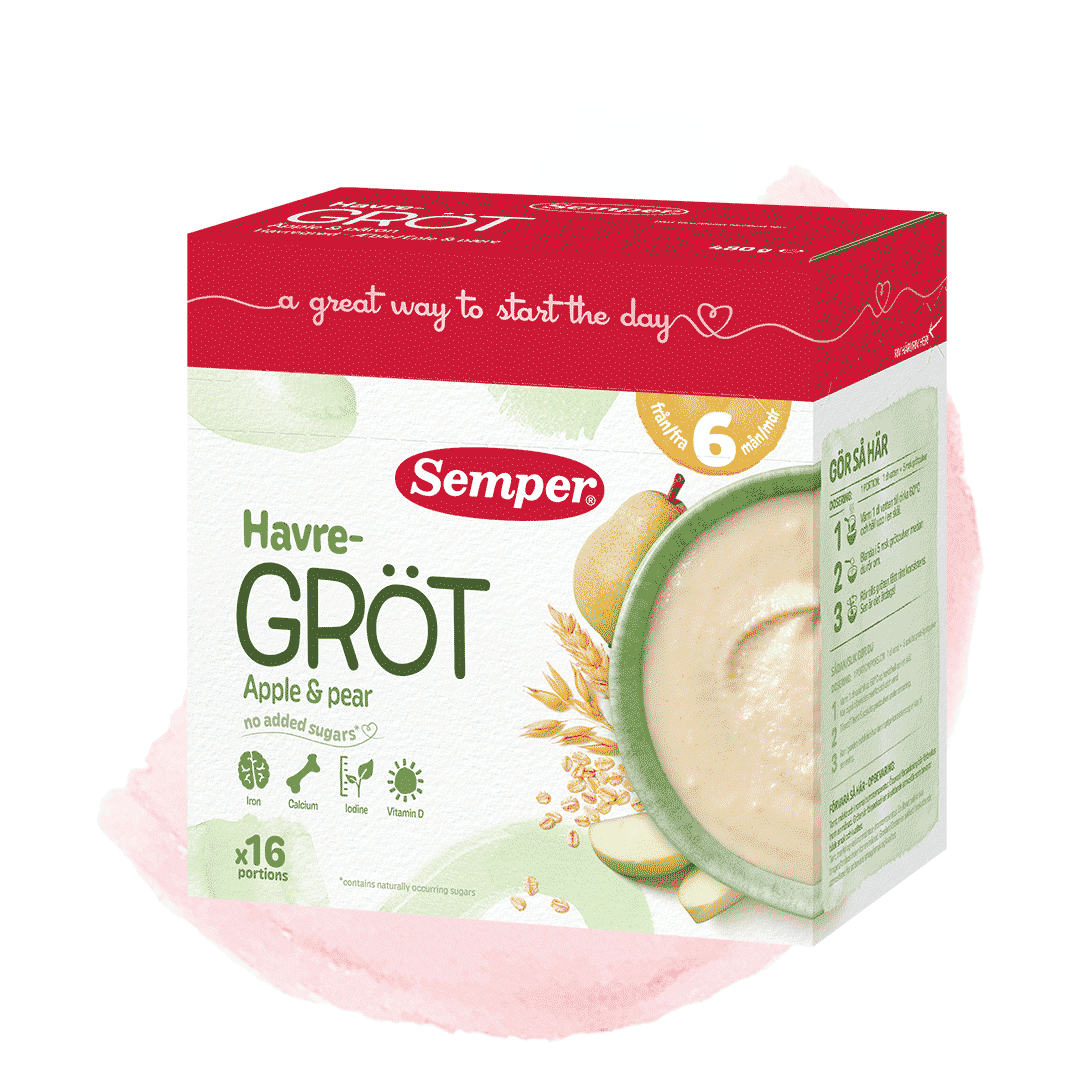 Havregröt apple & pear 6m