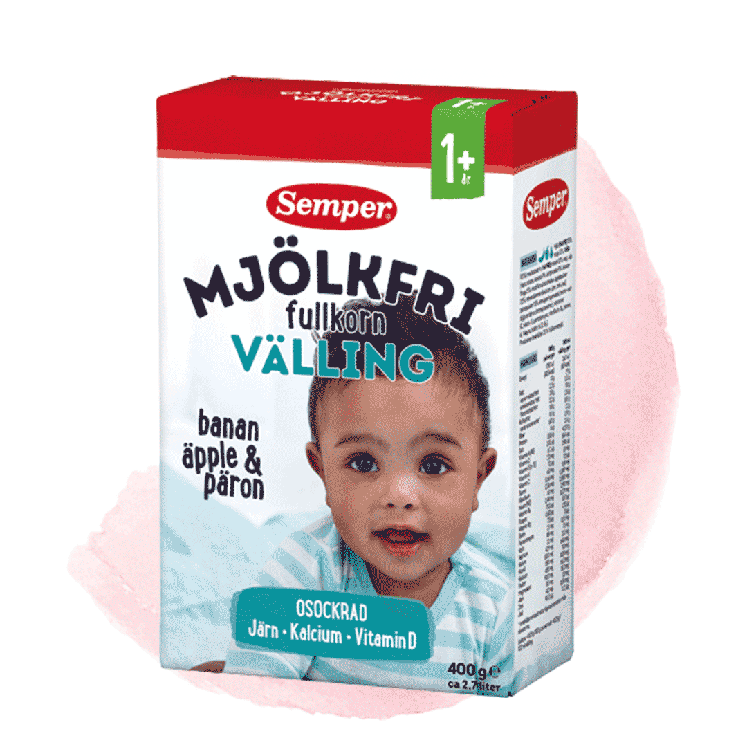 MJÖLKFRI FULLKORNSVÄLLING MED HAVRE, MAJS OCH RÅG 12M