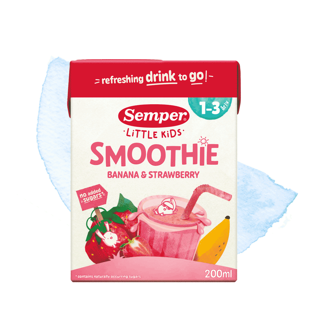 Little Kids Smoothie Banana & Strawberry från Semper Barnmat