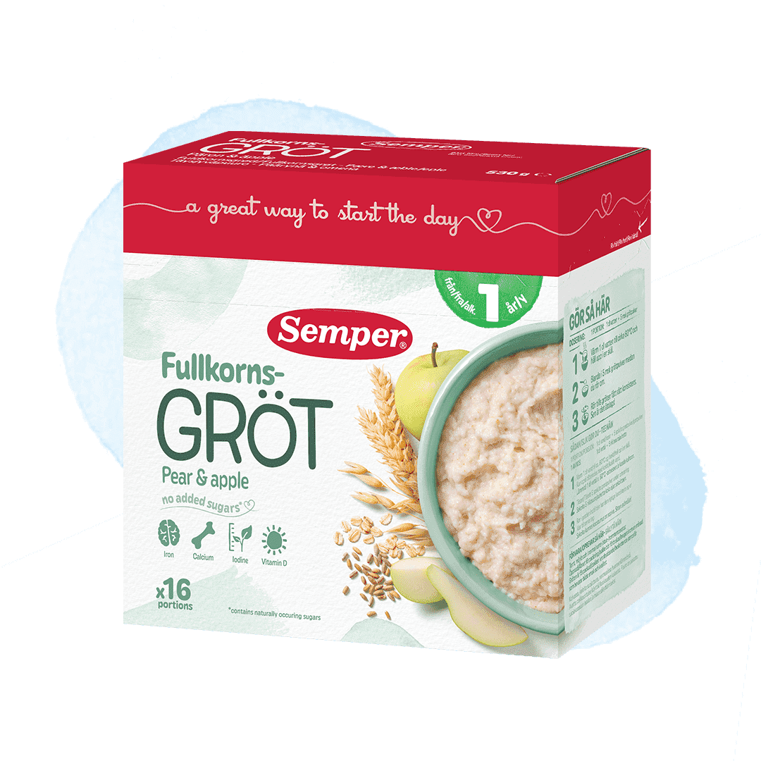 Wholegrain porridge apple pear