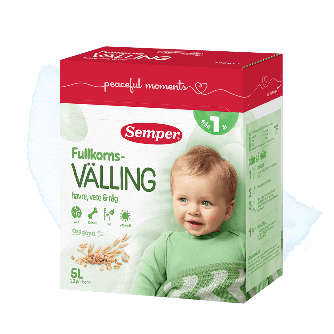Fullkornsvälling Havre, vete & råg - 5 l - från Semper Barnmat