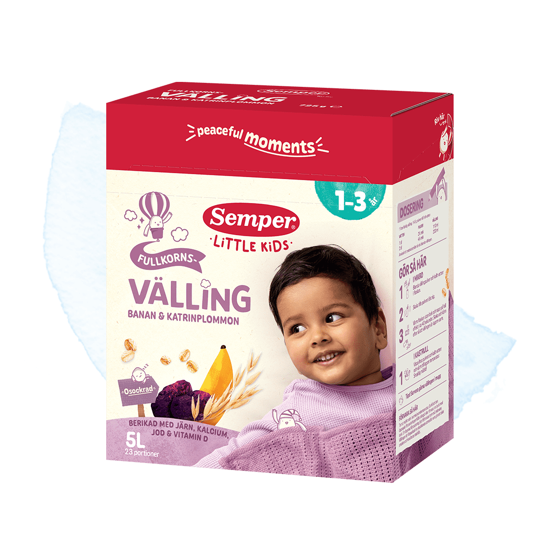 Fullkornsvälling banan & katrinplommon 1-3 år