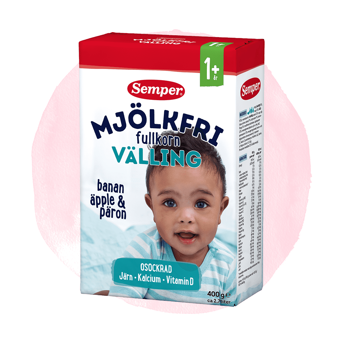 MJÖLKFRI FULLKORNSVÄLLING MED HAVRE, MAJS OCH RÅG 12M