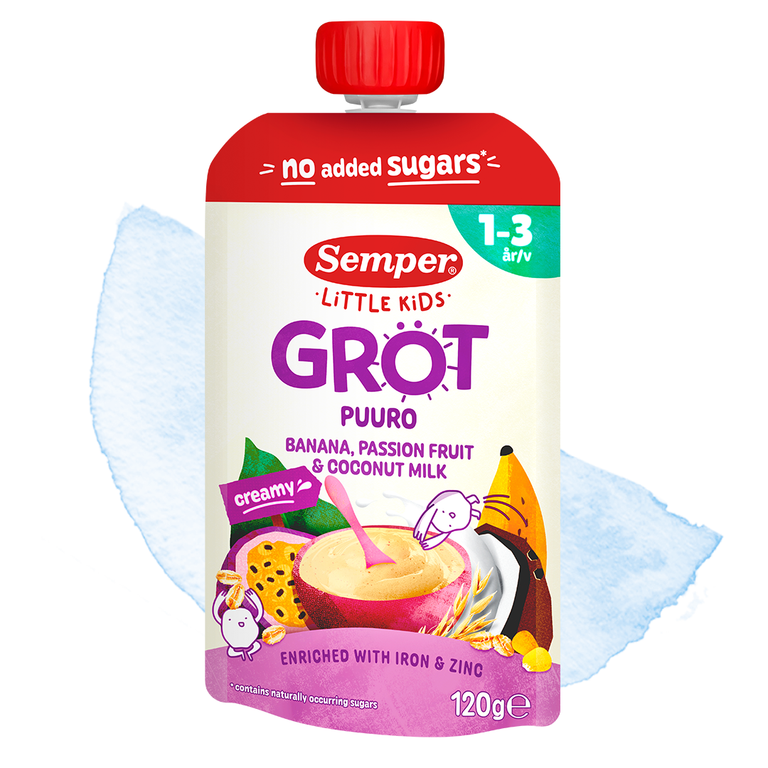 Grötklämmis Little Kids Banana, passion fruit & coconut milk