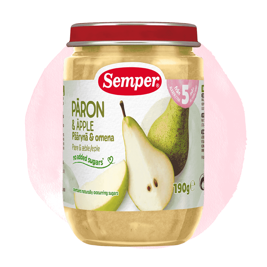 Pear and apple puree
