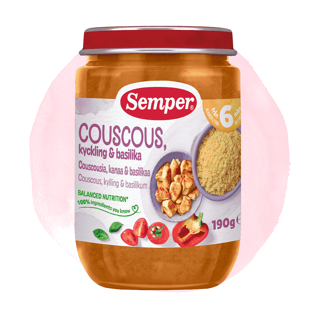 Cous cous with chicken and basil