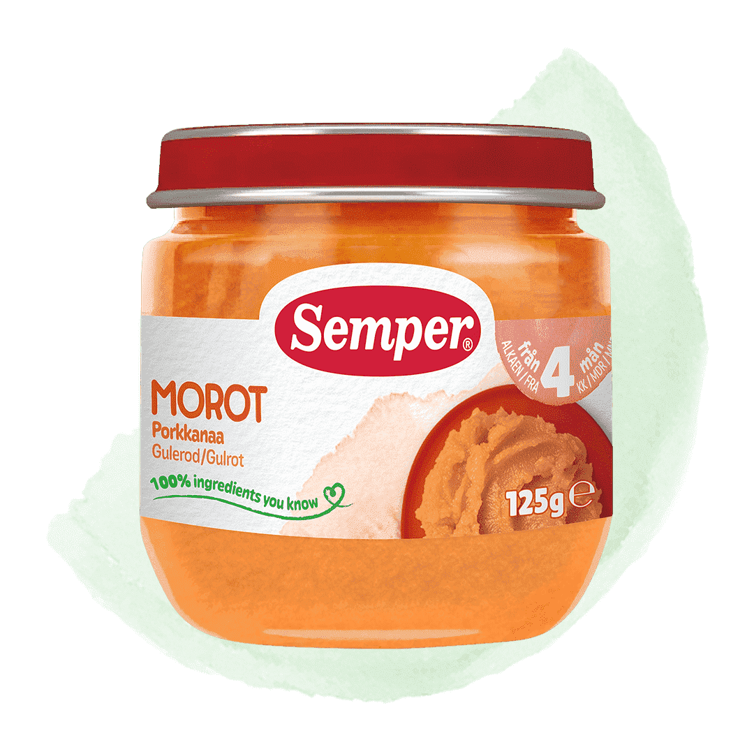 Semper morotspuré i burk 4 månader