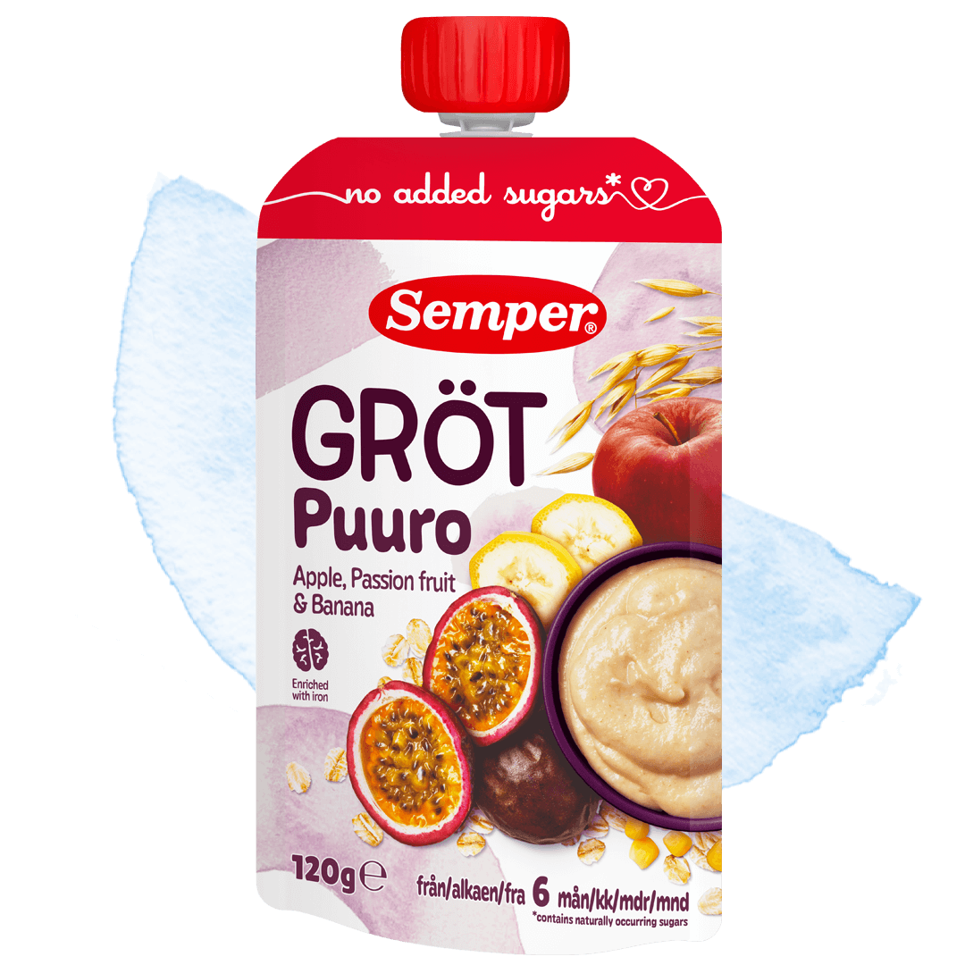 Grötklämmis Apple, passion fruit & banana