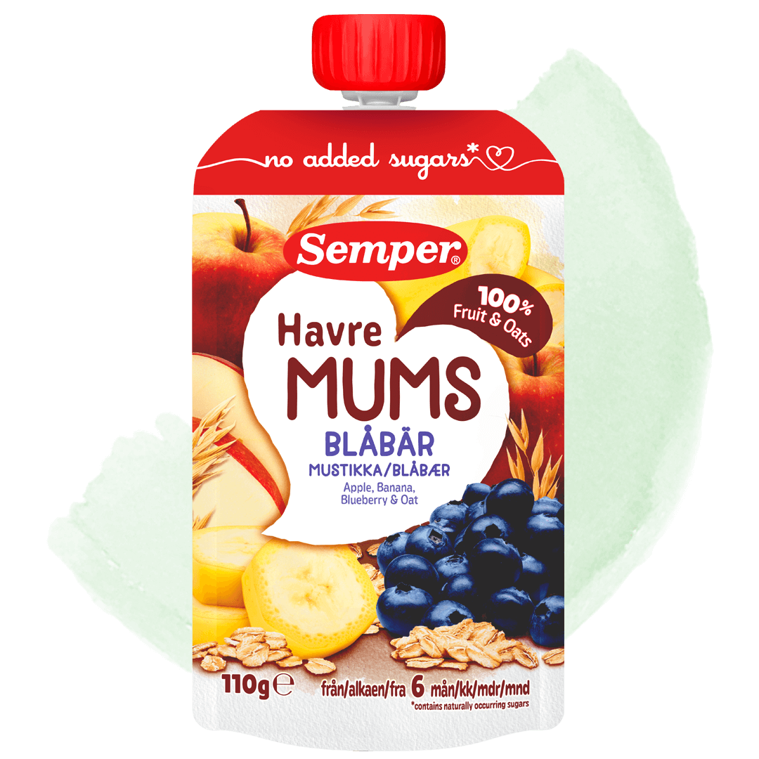 Havre Mums Blåbär från Semper Barnmat