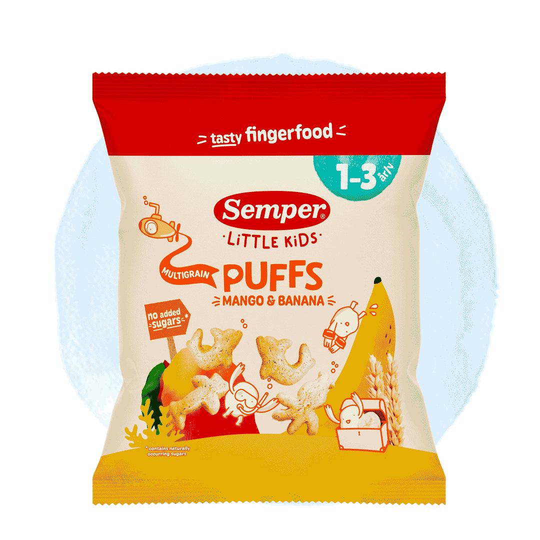Little Kids Multigrain puffs mango & banana