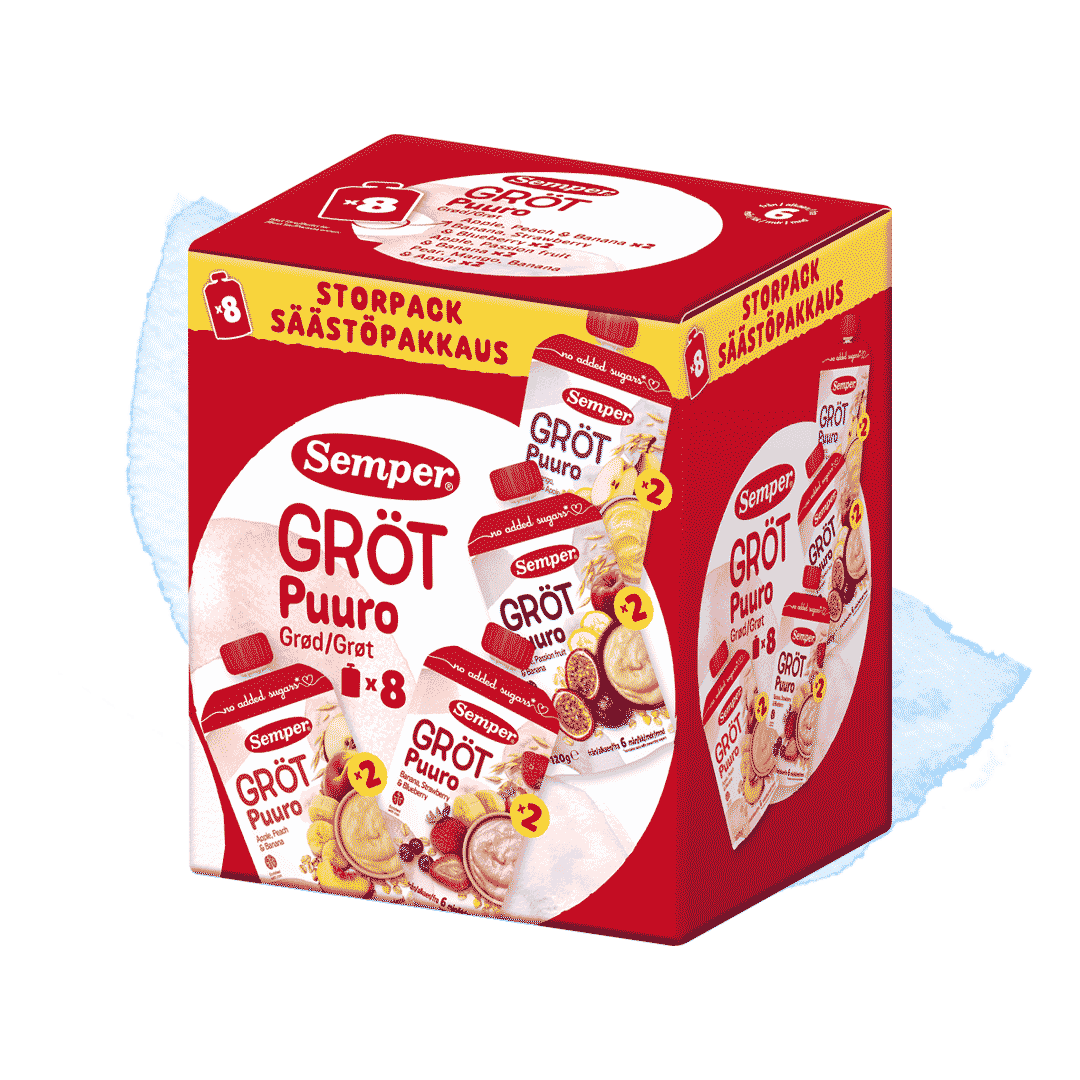 Grötklämmisar i 8-pack från Semper Barnmat