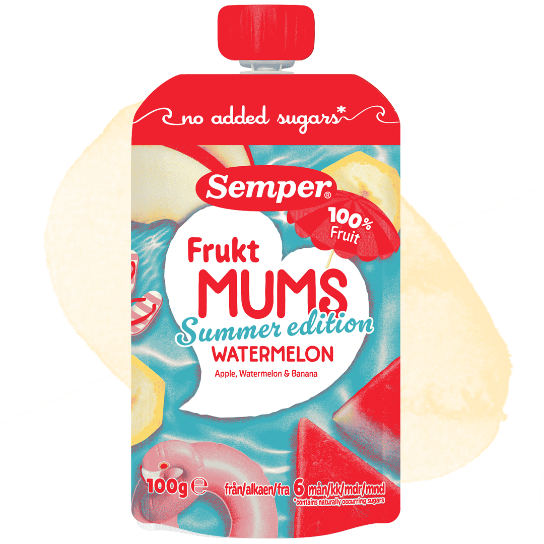 Fruktmums Watermelon Summer Edition 6 månader från Semper Barnmat