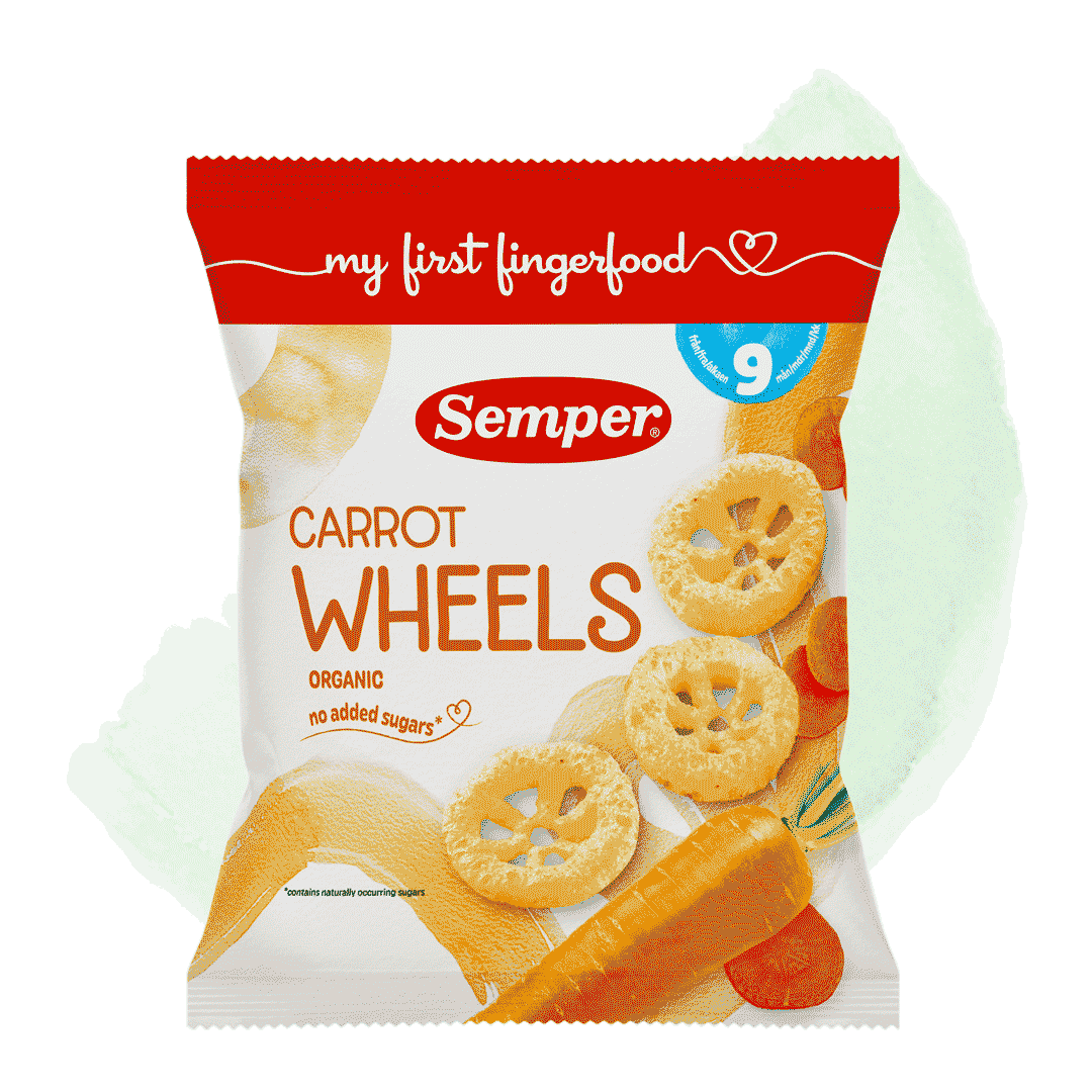 Carrot Wheels från 9 månader från Semper Barnmat