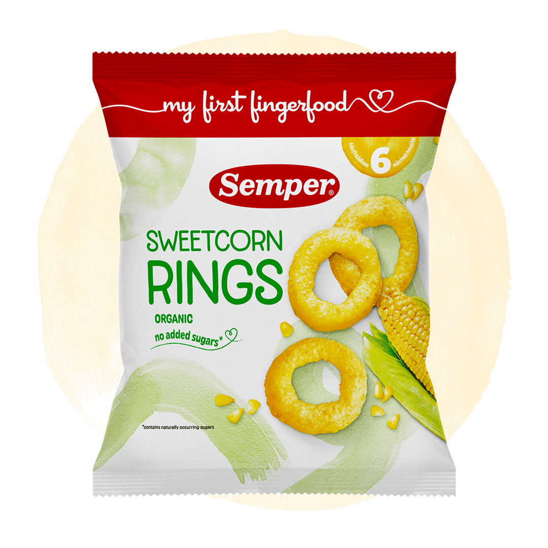 EKO Sweetcorn Rings 6 mån | Semper Barnmat
