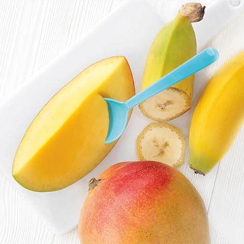 Banan- och mangopuré